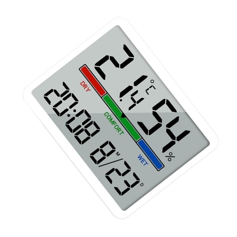 Magnetic Digital Alarm Clock Electronic Battery Powered Temperature Hygrometer Rectangular Ultra Thin Table Clock Fridge