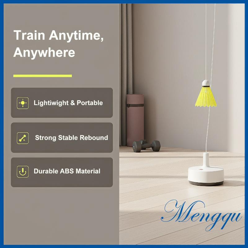 1 Set Hanging Badminton Trainer Luminous Glow Design No Ball Picking Needed Fit For Indoor Home Practice Kids Beginners