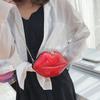 Women Lip Shape Plastic Party Evening Purse with Chain Small Coin Bag Phone Pouches Candy Color Shoulder Crossbody Bag