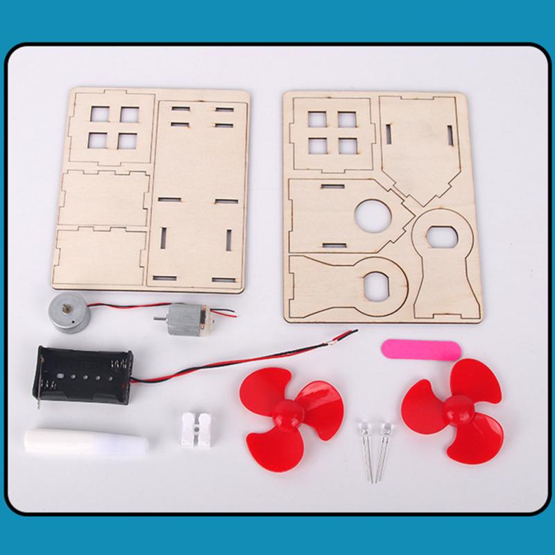Mini  Wind  Power  Station Material Diy Assemble Toys Physics Education Toy For Children