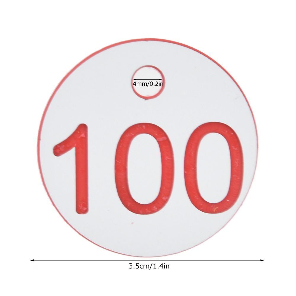 50Pcs With Hole Numbered Sign Labels ABS Beehive Label Livestock Tag Disease Prevention Control белый