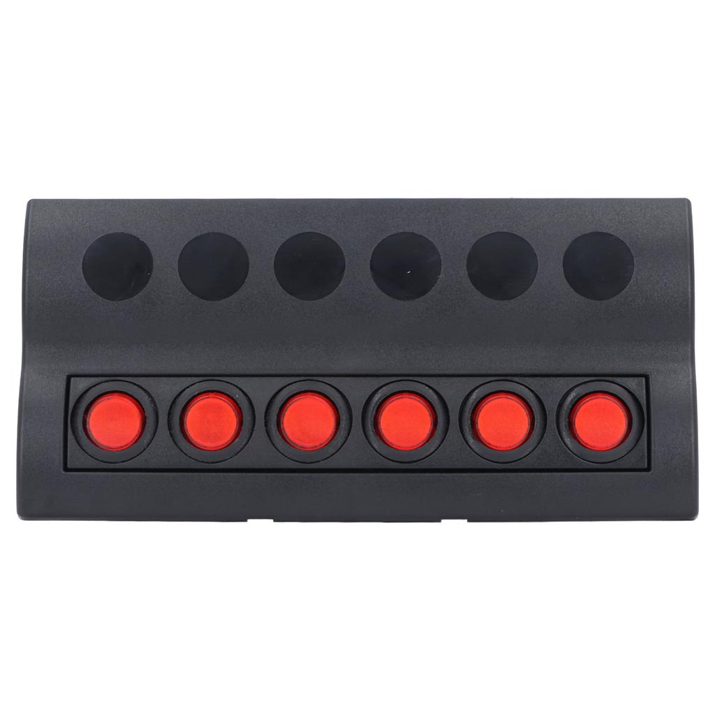 Marine Switch Panel 6 Gang Waterproof Pre Wired with Overload Protector ON OFF for RV Boat DC12V