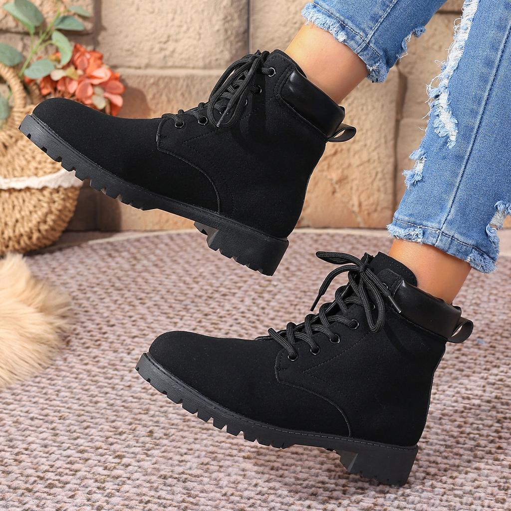 Fashion 2025 Autumn Women Suede Chelsea Ankle Boots Chunky Fashion Mid Heels Walking Shoes New Trend Goth Casual Woman Short Botas Mujer