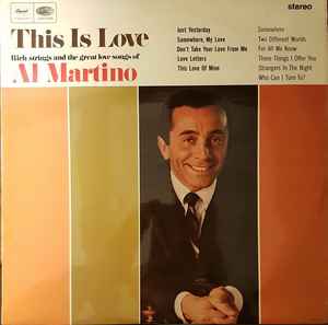 

LP Record AL MARTINO - This Is Love ST2592 Capitol Records 1966 UK Pop Used
