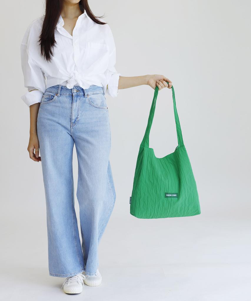 Green Stuff Effortlessly Boxy Shopper Bag 53 Volume Line - Green