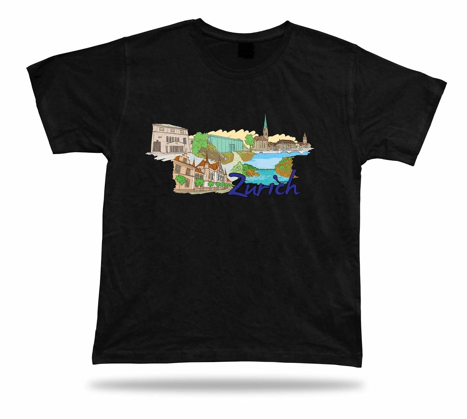Zurich Fraumunster Kunsthaus Zurich Swiss NationalMuseum Zoologischer tshirt tee 2XL