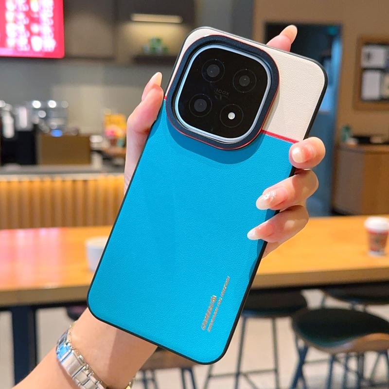 

For Vivo iQOO 15 Case three-spell two-color PC anti-drop, shock-proof and anti-fingerprint phone Cover Artificial leather&vivo iQOO 15