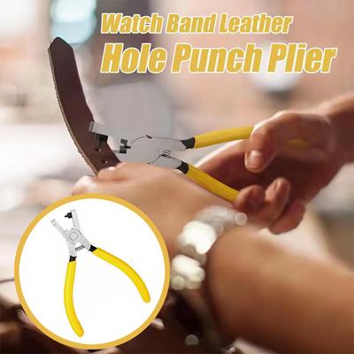 Leather Hole Punch Plier 2.0mm Hand Strap Watch Band Belt Punching Puncher DIY Tool Household Punching Leathercraft Leather Belt