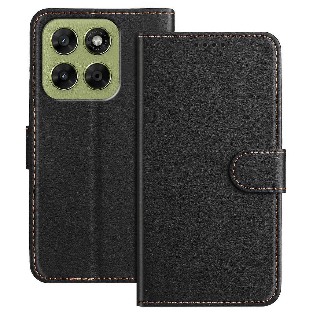 Compatible For Motorola Moto G37 Power 5G Leather Case Wallet Stand Solid Color Anti Drop Phone Cover