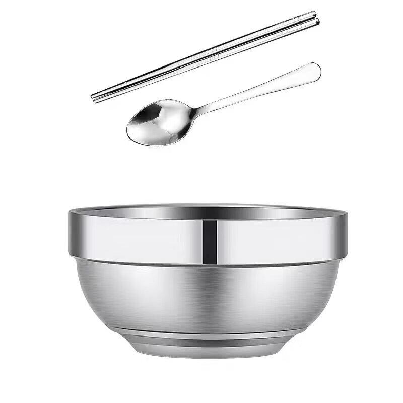 

304 Stainless Steel Engraved Soup Noodle Bowl Set