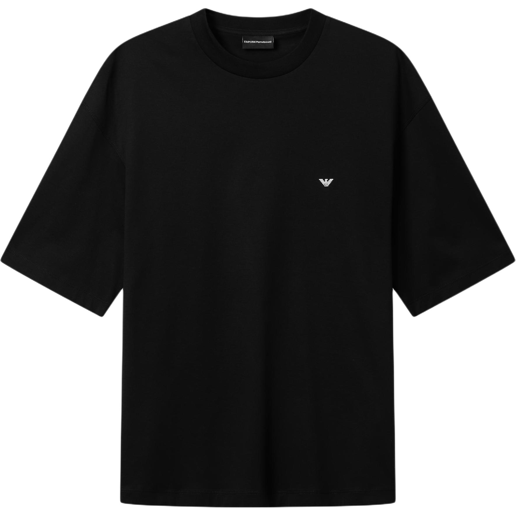 Emporio Armani Plain Knit Cotton Short Sleeve T-Shirt Men tops EM005737-AF24470-UC001 S