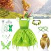 Tinker Bell Fairy Princess Dress For Kids Halloween Costume Party Polyester Fiber Fabric Suitable For Children 80-150cm