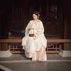 Ming Dynasty Style Hanfu Set Women Embroidered Yunjian Stand Collar Top Horse-Face Skirt Winter Wear