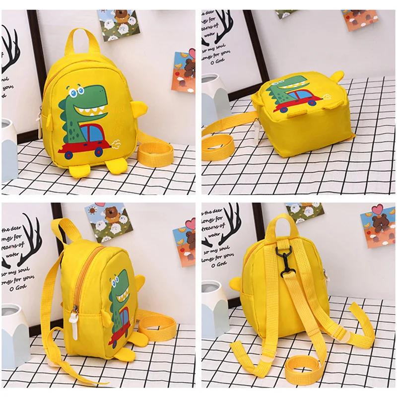Cute Dinosaur Baby Kindergarten Backpack Cartoon Children School Bags Adjustable Boys Girls Anti-lost Book Bags Kids Backpacks