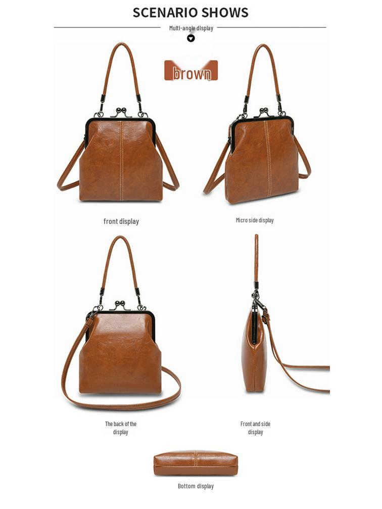 Geantă de mână Retro It-Girl 2025: Geantă cu Clips Design Chic de Nișă