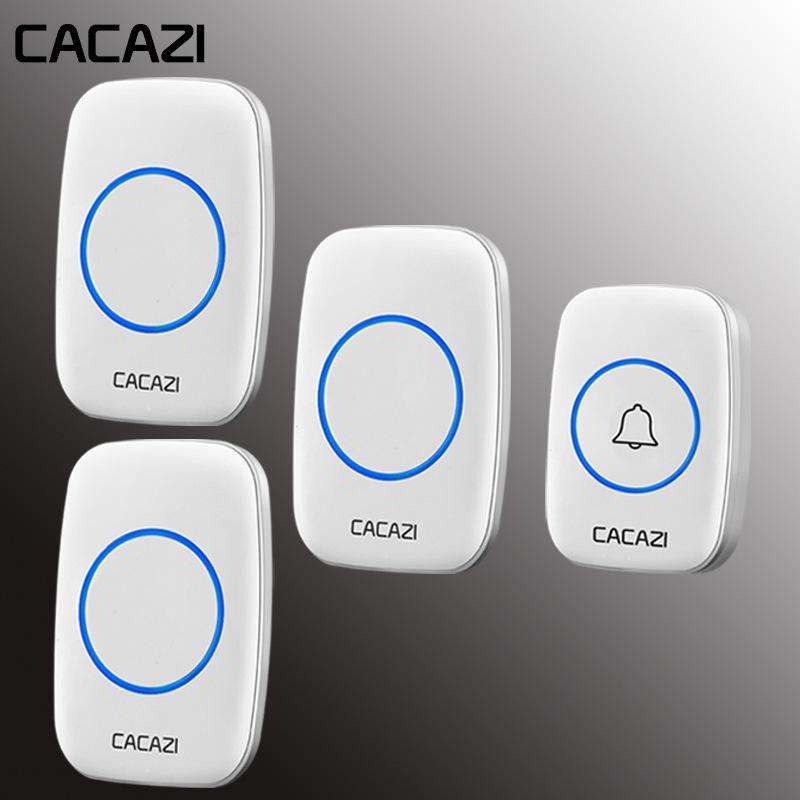 Wireless Doorbell with Long-Range Remote Control and Emergency Call Button, Ideal for Home and Elderly Use.