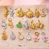 Small Fresh Flower Pendant Collection Exquisite Small Rose Sunflower Shape Bracelet Necklace Pendant