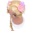 Girls Long Braided Wig with Flowers Cosplay Princess Costume Wig Children's
