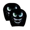 Skull Car Headrest Covers Spooky Print Auto Seat Head Rest