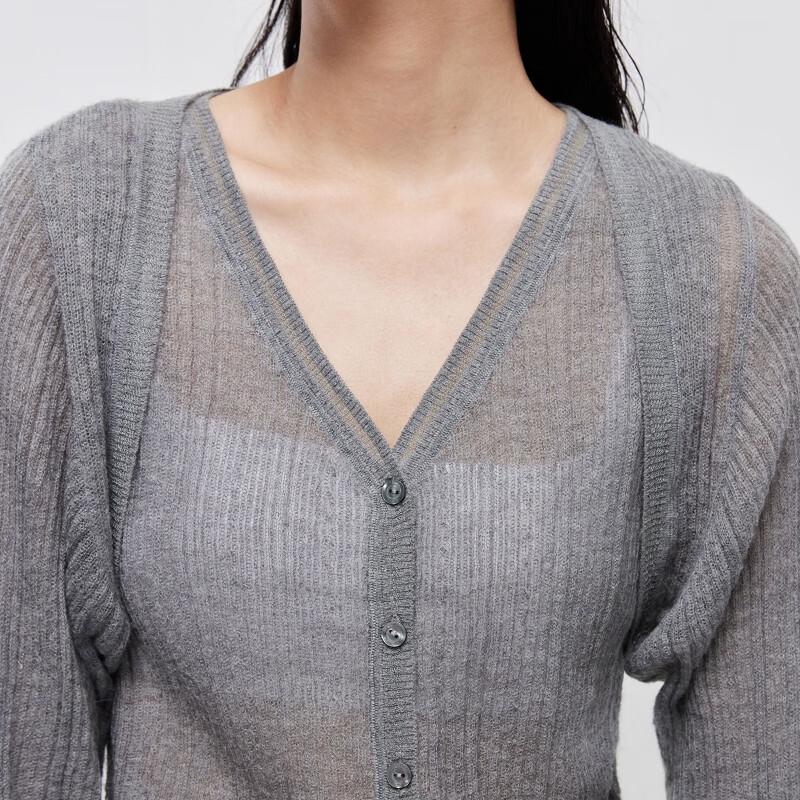 Only Women's V-Neck Airy Hollow Knit Cardigan
