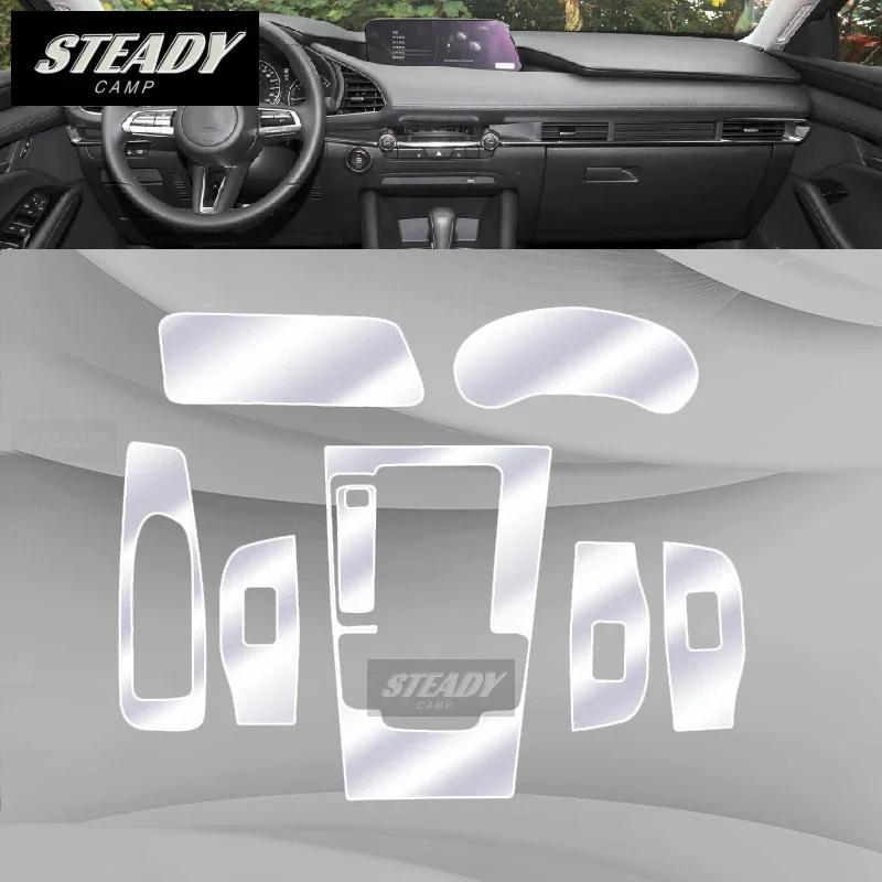 

Для Mazda 3 Axela 2018-2022 2023 салон автомобиля, центральная консоль, прозрачная защитная пленка из ТПУ, ремонтные аксессуары против царапин, ремонт