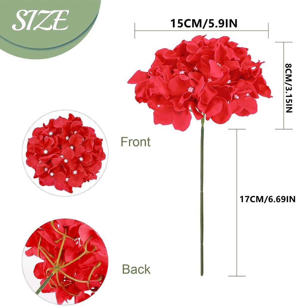 10/20pcs Artificial Flowers Silk Hydrangea Combination Garden Wedding Bride Bouquet Home Room Table Festival Wreath Diy Decorati