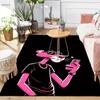 1pz Tappeto Area con Motivo Pantera Rosa, Antiscivolo, Senza Sfilacciature, Resistente alle Macchie