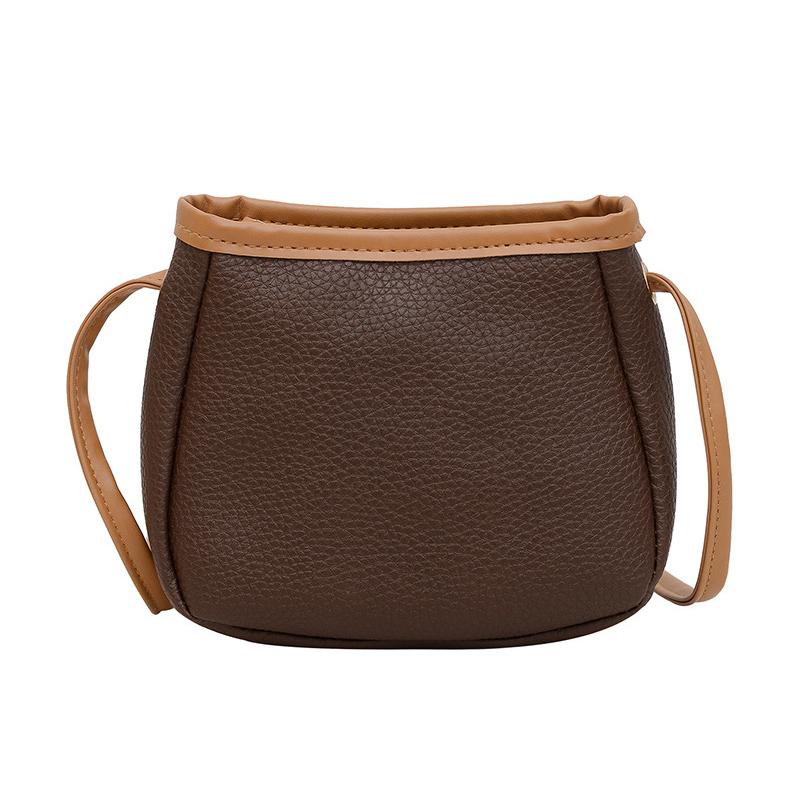 Women's Bag Trend Large Capacity PU Leather Portable Cross Body Bucket Bag Single Shoulder Bag Mountaineering Bag Christmas Gift