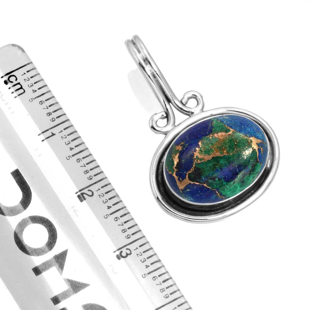 925 Sterling Silver Pendant Women Handmade Jewelry Valentine's Day Gift Amazonite Angelite Blue Opal Botswana Agate Mohave Azurite Chrysocolla