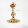 Pre-owned Vivienne Westwood Orb Gold Earrings/j67-1