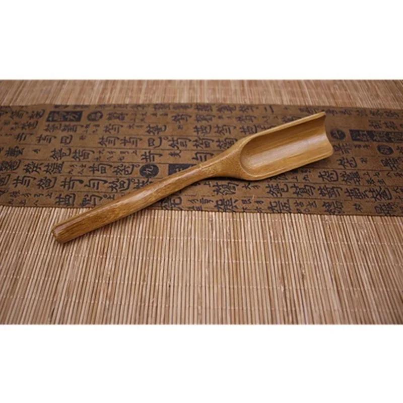 18cm Bamboo Tea Spoon Curved Wood Tea Spoon Dessert Kitchen Sturdy Durable Household Vintage Wooden Durable Coffee Bean Spoons