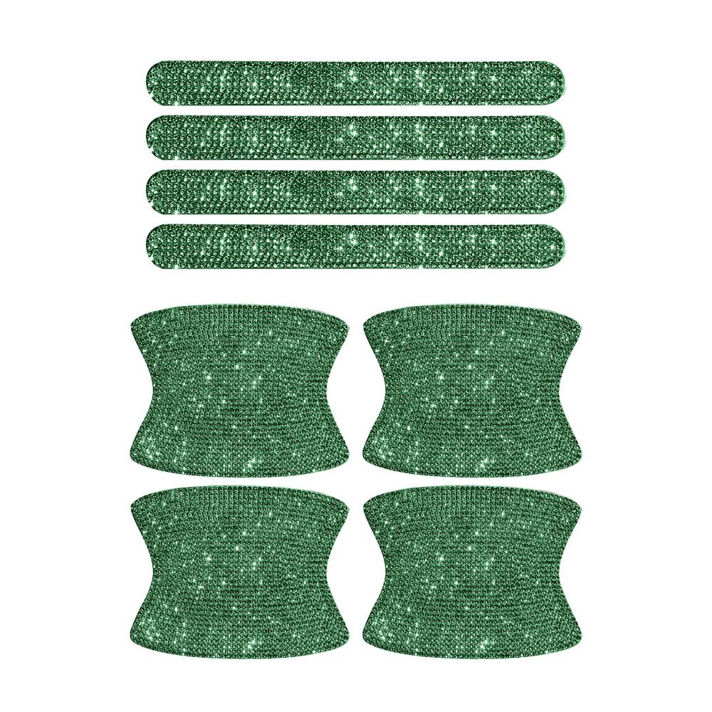 8PCS Universal Car Door Handle Sticker Decal Warning Diamond Auto Strip Driving Safety Bling Car Accessories for Girls Wholesale