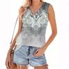 Women's V-neck Fashion Casual Floral Print Summer Vest Top