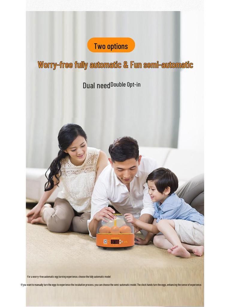 Smart Fully Automatic Small Egg Incubator for Home & Kids