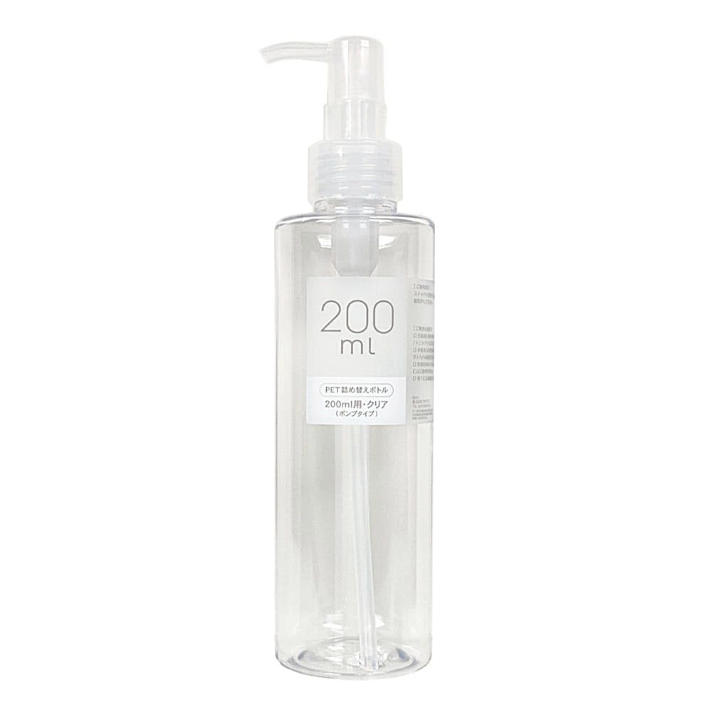 

CAINZ PET Refill Bottle 200ml Clear Pump Type Dispenser Container Soap