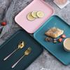 Nordic Plastic Snack Kitchen Supplies Rectangular Serving Tray Tableware Dessert Plates Dinnerware