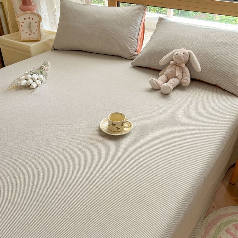 Ins Striped & Plaid Bed Sheet, Minimalist Bedding for Single Double Student Dorm and Home Use