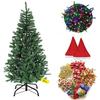 Christmas Tree 6 Feet with Led Light 101 Decoration Hanging Props Ornaments for Table Office Artificial Xmas Tree Decor Items for Home