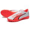 Puma Ultra Play Mens TF Football Shoes White Red Black Round Toe Lace Up Wear Resistant 107528-01