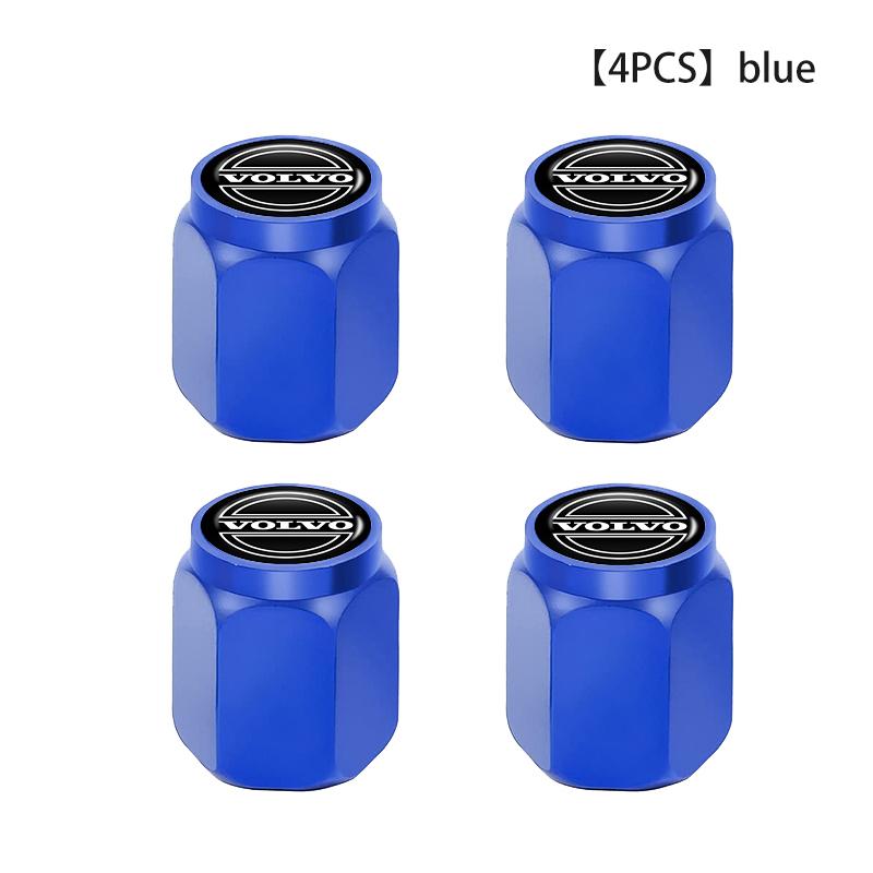 juchq4 4pcs Anti Theft Car Tire Valve Caps Universal Auto Wheel Stem Covers For Volvo XC90 V90 V60 V40 S80 S60 S90 C40 XC60 XC40 V70