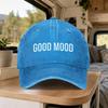 Good Mood Vintage Washed Baseball Cap Retro Duckbill Hat Adjustable Unisex Casual Outdoor Daily Wear Party Gift