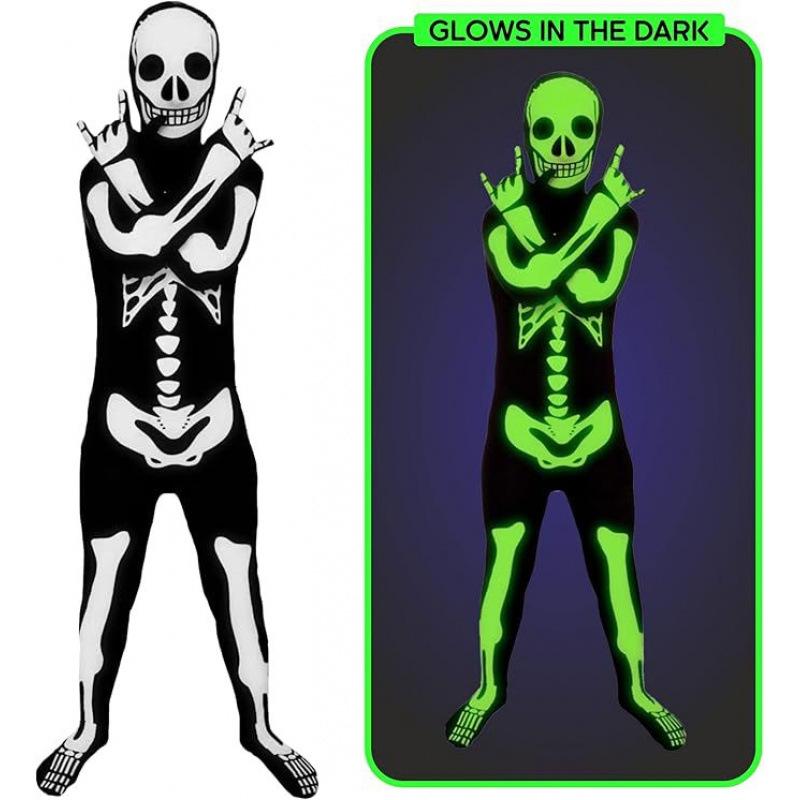 

Новый светящийся костюм скелета на Хэллоуин, комбинезон скелета на Хэллоуин, мрачный жнец XL