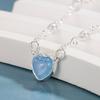 Ladies Crystal Pearls Love Heart Pendant Necklace Jewelry