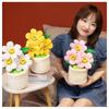 Decoration Plush Sunflower Toy Home Decoration Waist Support Plant Doll Pot