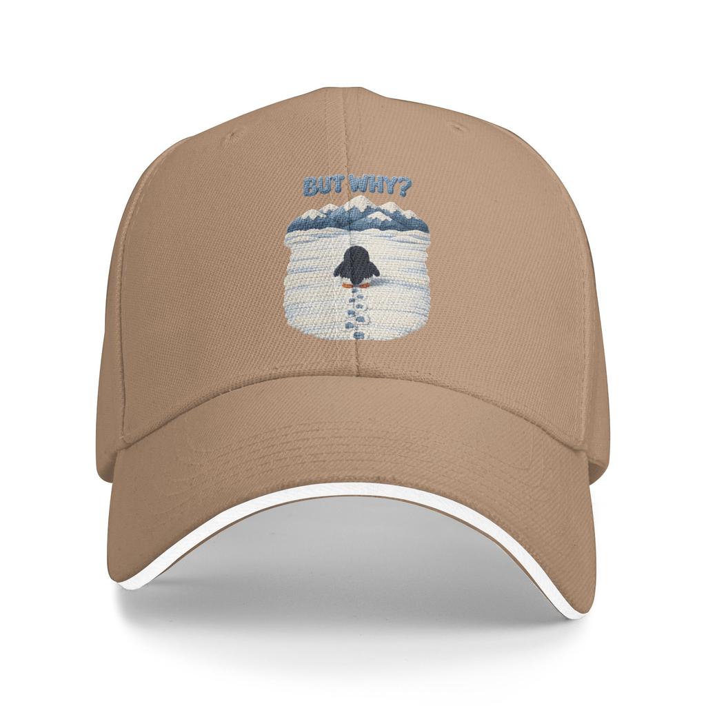 Nihilistischer Pinguin Aber Warum Meme Baseballkappe y2k Lustige Trucker-Kappe Sommer Damen Herren Wandern Angeln Snapback-Kappe