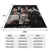 Soft Warm BlanketKids Decorative Kpop Ateez Band Throw Blanket  Flannel Bedspread For Living Room Funny Sofa Bed Cover