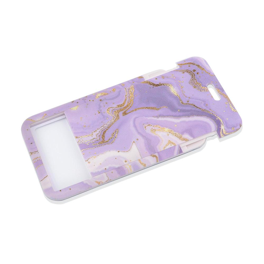 Marble Texture Phone Lanyard & Card Holder for Student/Work ID, Meal & Bus Access.