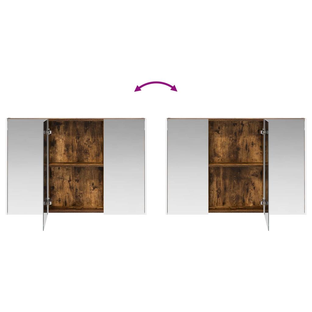 Bathroom Furniture Set 6 pcs Smoked Oak