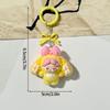 Baby Mini Three Flocking Keychain Trendy Figures Key Chain Cute Kawaii Dora Wendy Doll Keyring Bag Charms Christmas Gifts