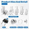 Letterbox Lock Cabinet Locks Cam Lock Set with 2 Keys and 4 Different Lock Plates for Door Cabinet Mailbox Drawer Locker